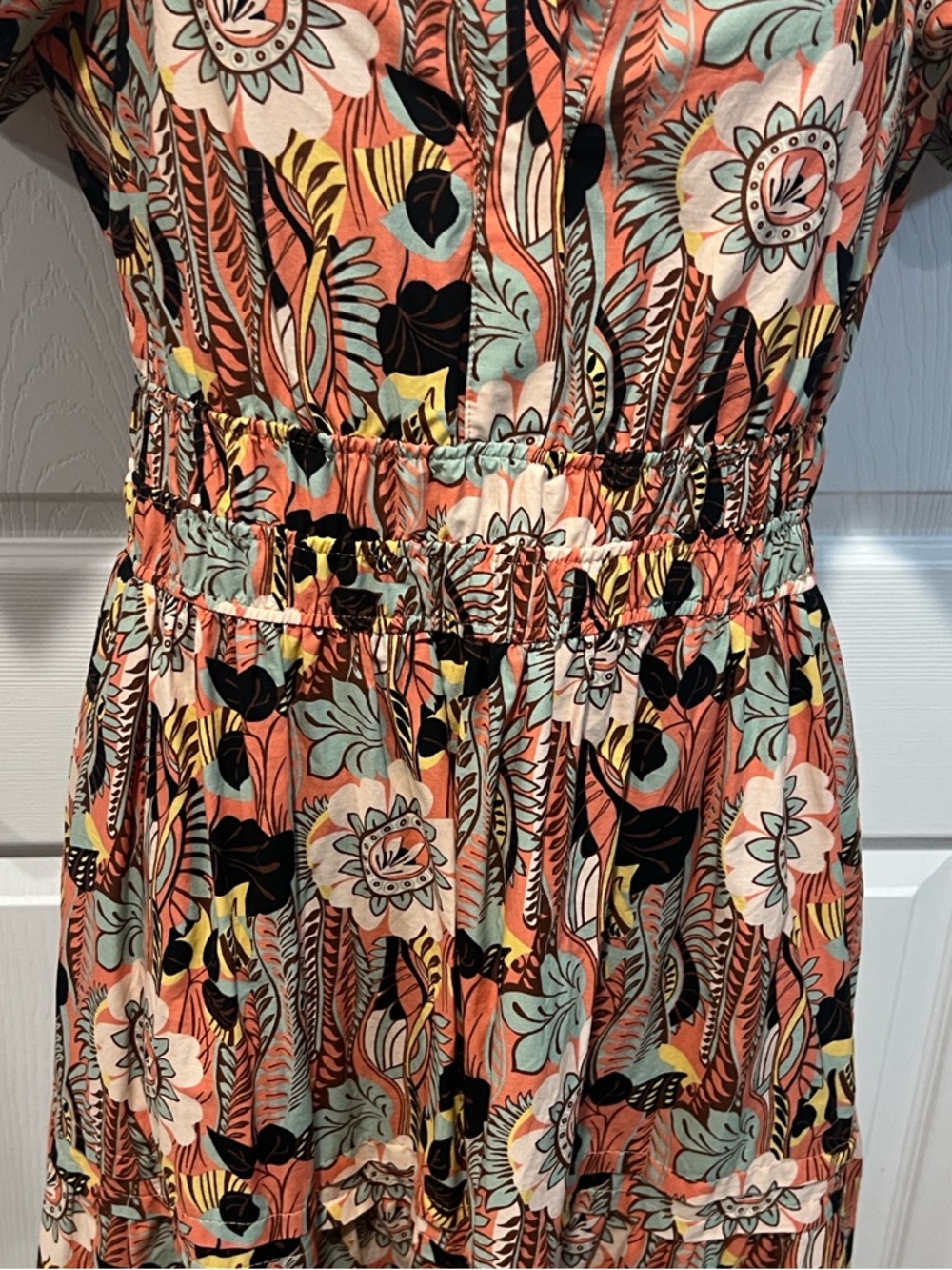 Maeve Anthropologie The Somerset maxi cotton tiered floral dress M - Picture 5 of 10